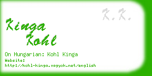 kinga kohl business card